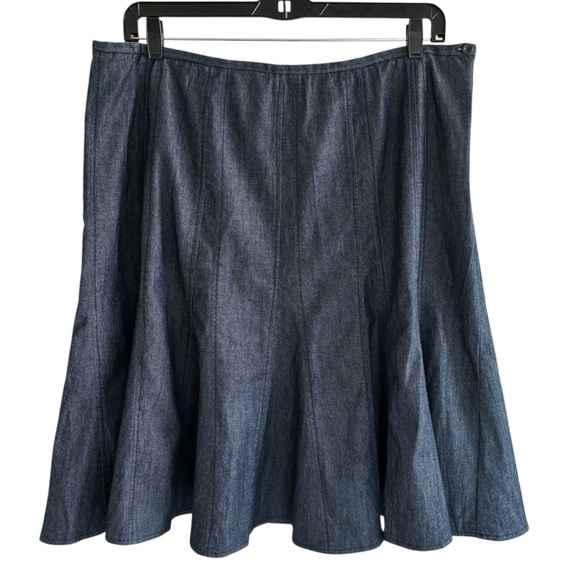Westbound Flared Denim Skirt Size 18W Casual Boho Western Rodeo Stretch - Picture 1 of 15